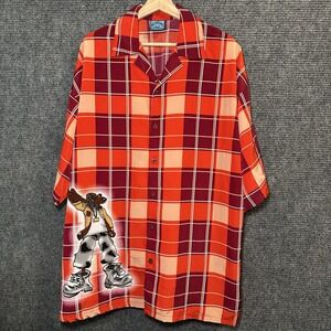 Vintage Shirt Snoop Dogg Mens Red Plaid Button Hip Hop OG Streetwear Seals SZ XL